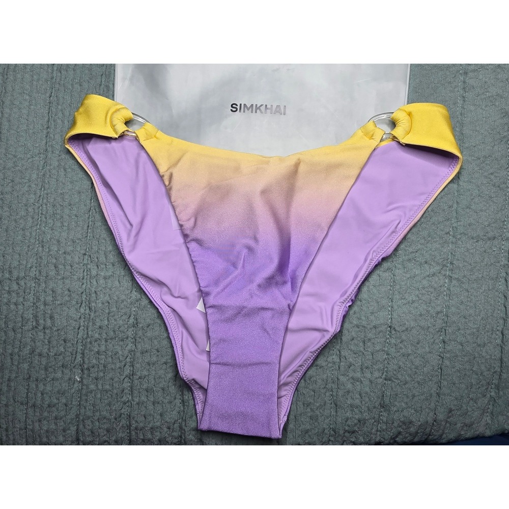 NWT SIMKHAI Bikini Bottom Jam Sunset Ombre Ring Detail‎ Swim Women Medium